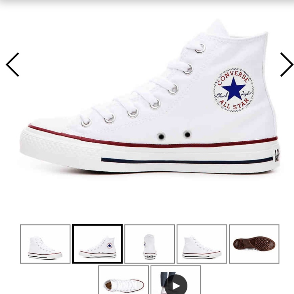 (SOLD) All White High Top Converse